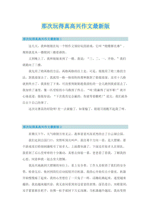 那次玩得真高兴作文最新版.doc