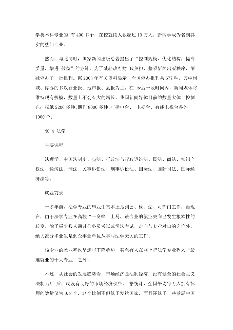 文科热门专业及就业前景如何2022.doc_第3页