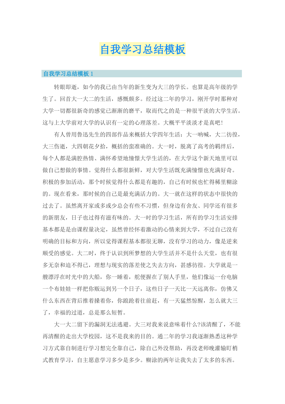 自我学习总结模板.doc_第1页