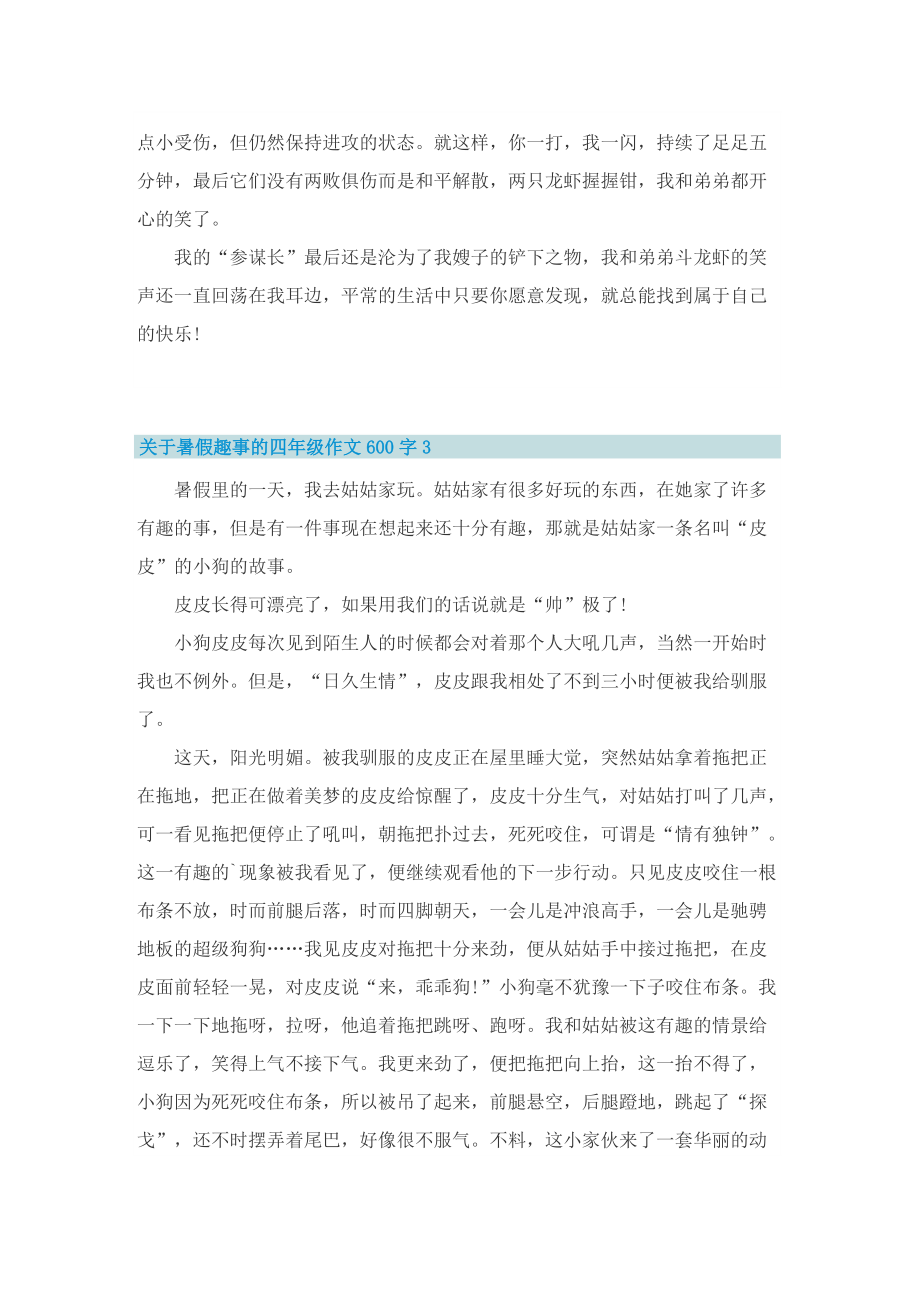 关于暑假趣事的四年级作文600字.doc_第3页