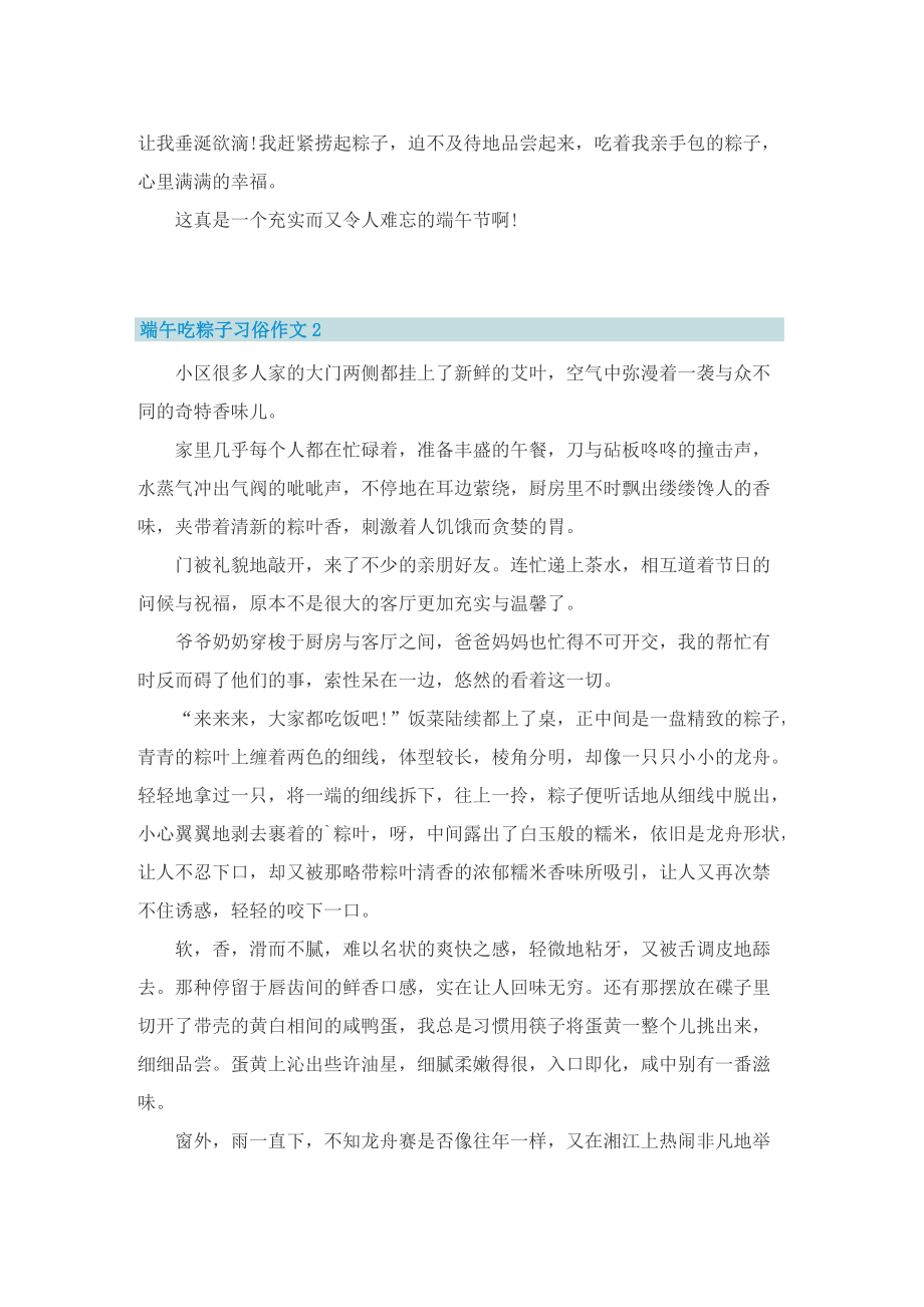 端午吃粽子习俗作文.doc_第2页