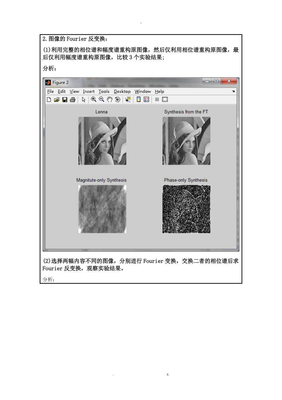 二维离散Fourier变换图像处理实验报告.doc_第3页