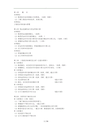 建筑经济复习资料-给学生建筑15级最终复习提纲.doc