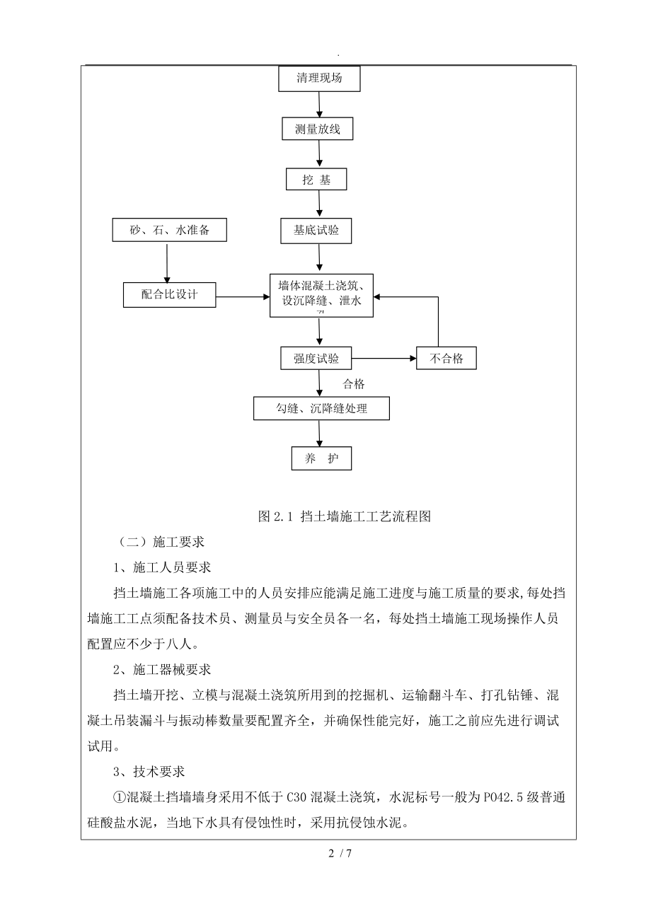 挡土墙施工技术交底大全.doc_第2页