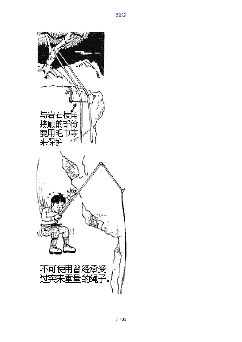 户外绳结及登山技术打结攀岩速降岩降瀑降室内普及基础资料.doc_第3页