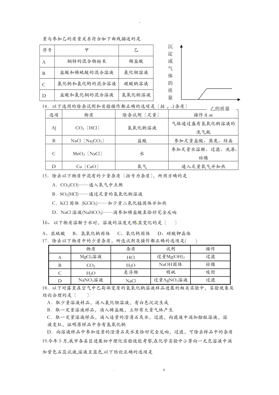 华师大版科学九级酸碱盐练习题有答案.doc_第2页