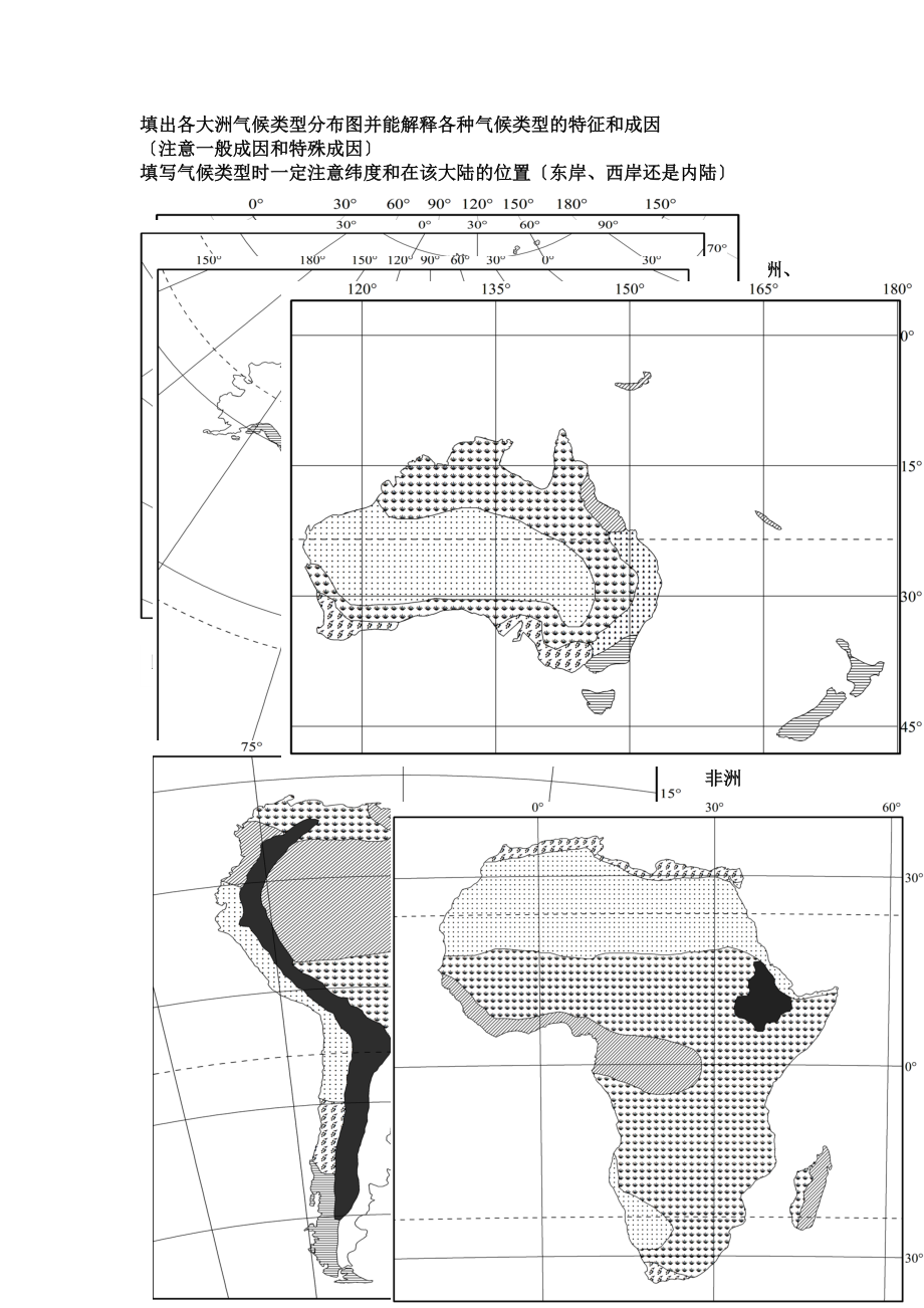 各大洲气候类型空白图.doc_第1页