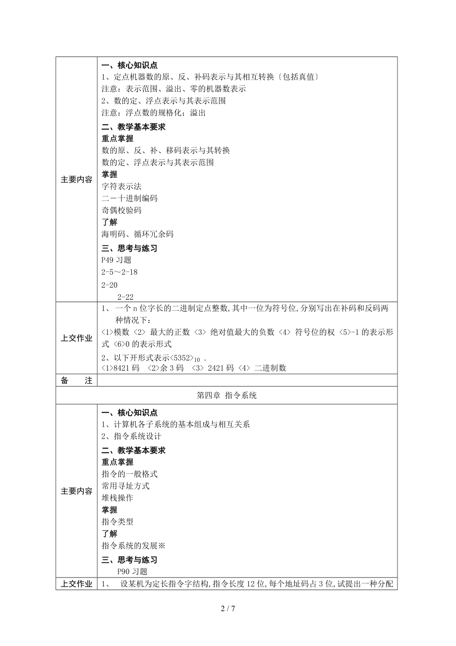 计算机组成原理课程教自基本要求.doc_第2页