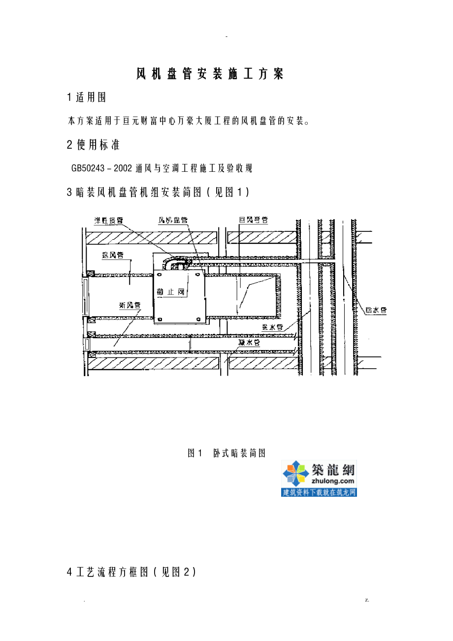 风机盘管机组安装施工组织设计及对策.doc_第1页