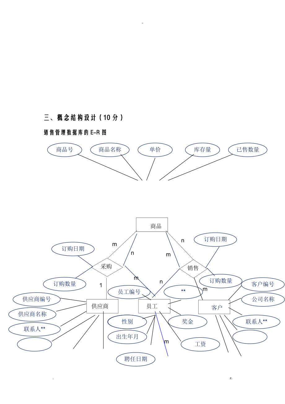 销售管理系统数据库设计及说明书.doc_第3页