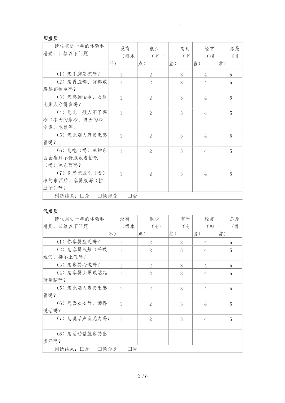 中医体质辨识标准评分标准.doc_第2页