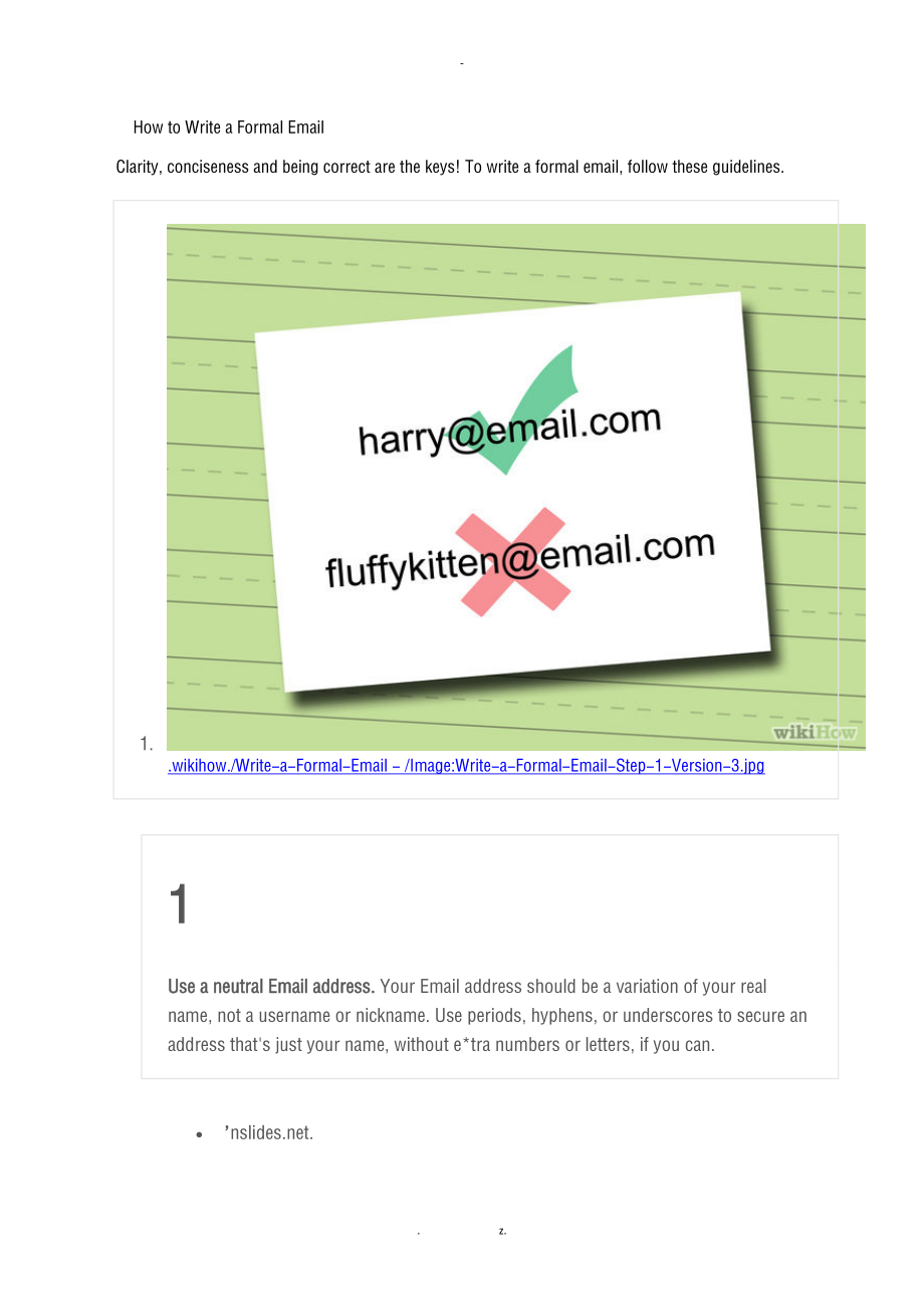 HowtoWriteaFormalEmail怎样写出一封正式邮件.doc_第1页