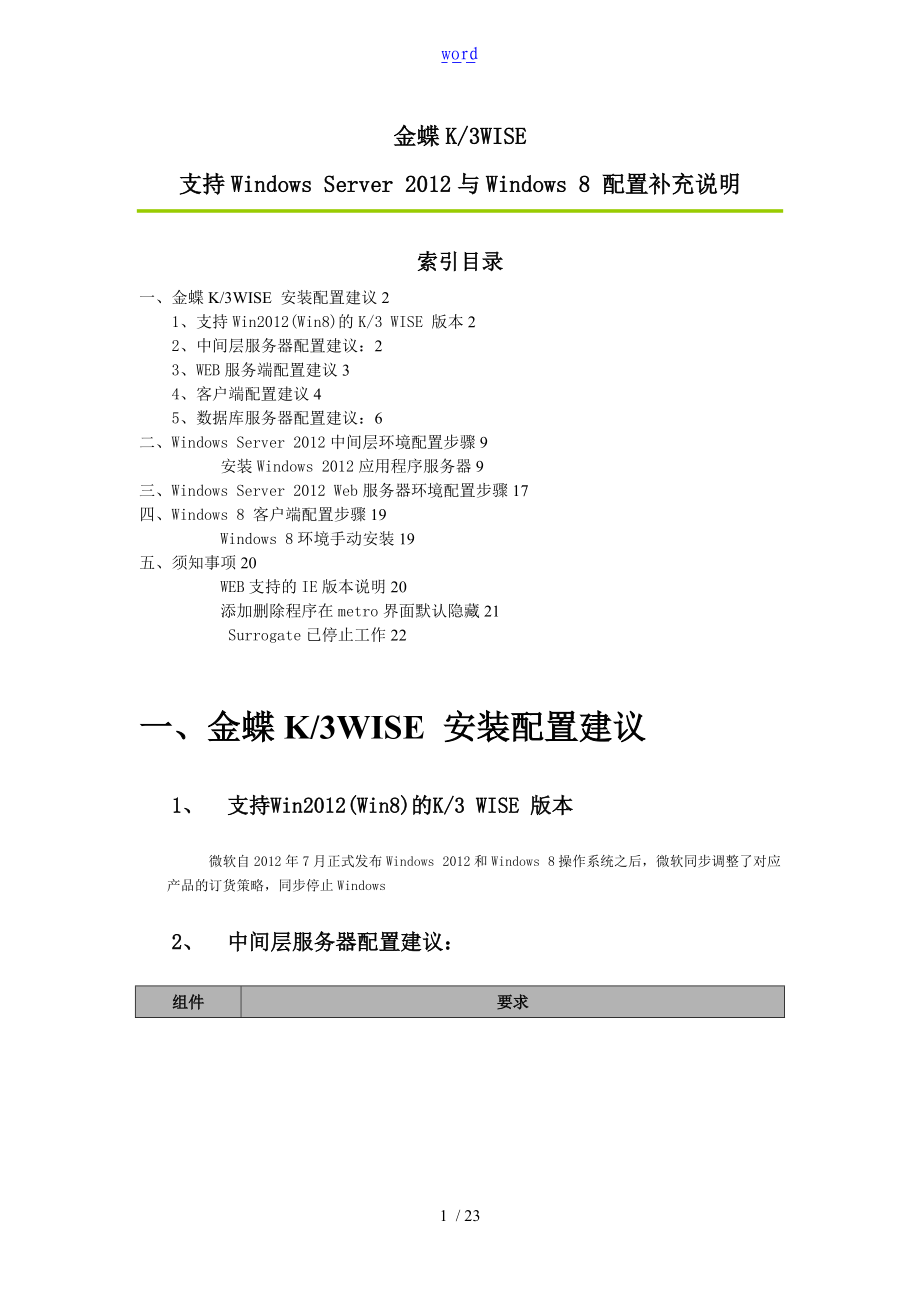 金蝶K3支持微软Windwos及Windows8配置说明书.doc_第1页