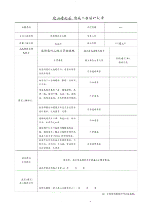 装饰装修隐蔽工程验收记录表9.doc