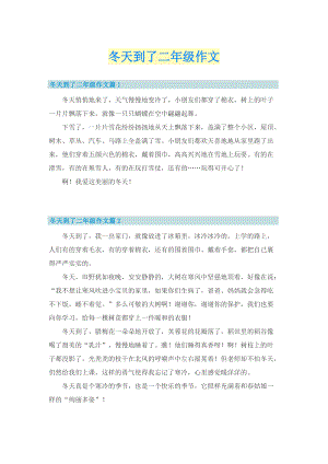 冬天到了二年级作文.doc