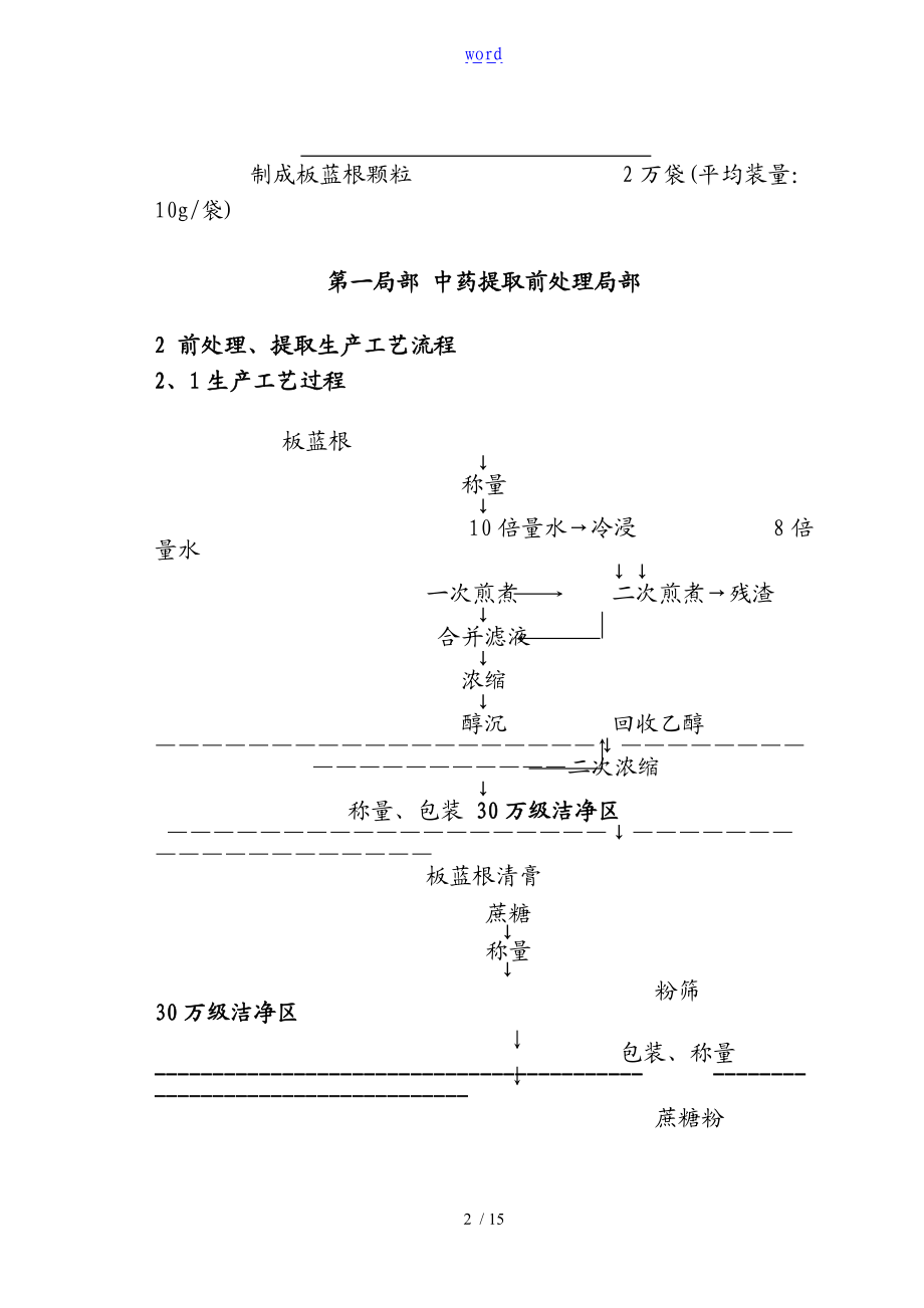 板蓝根颗粒实用工艺单.doc_第2页