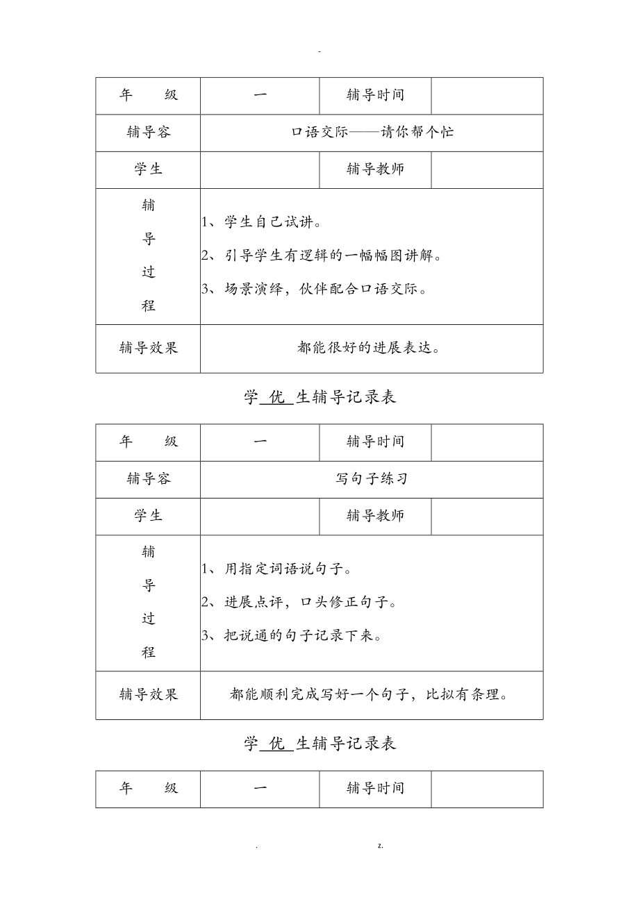 学优生学困生辅导记录表.doc_第2页