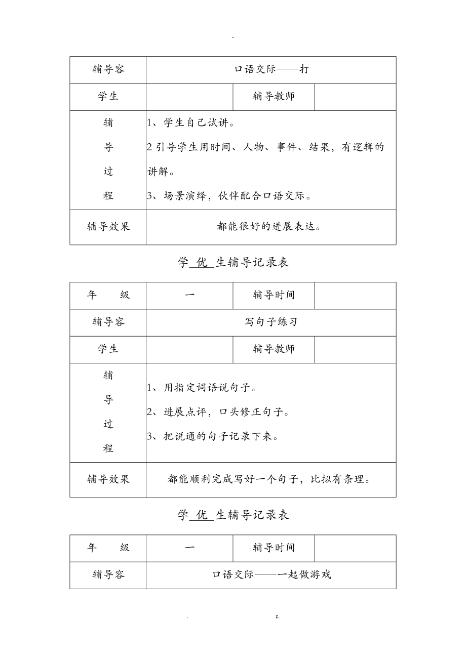 学优生学困生辅导记录表.doc_第3页