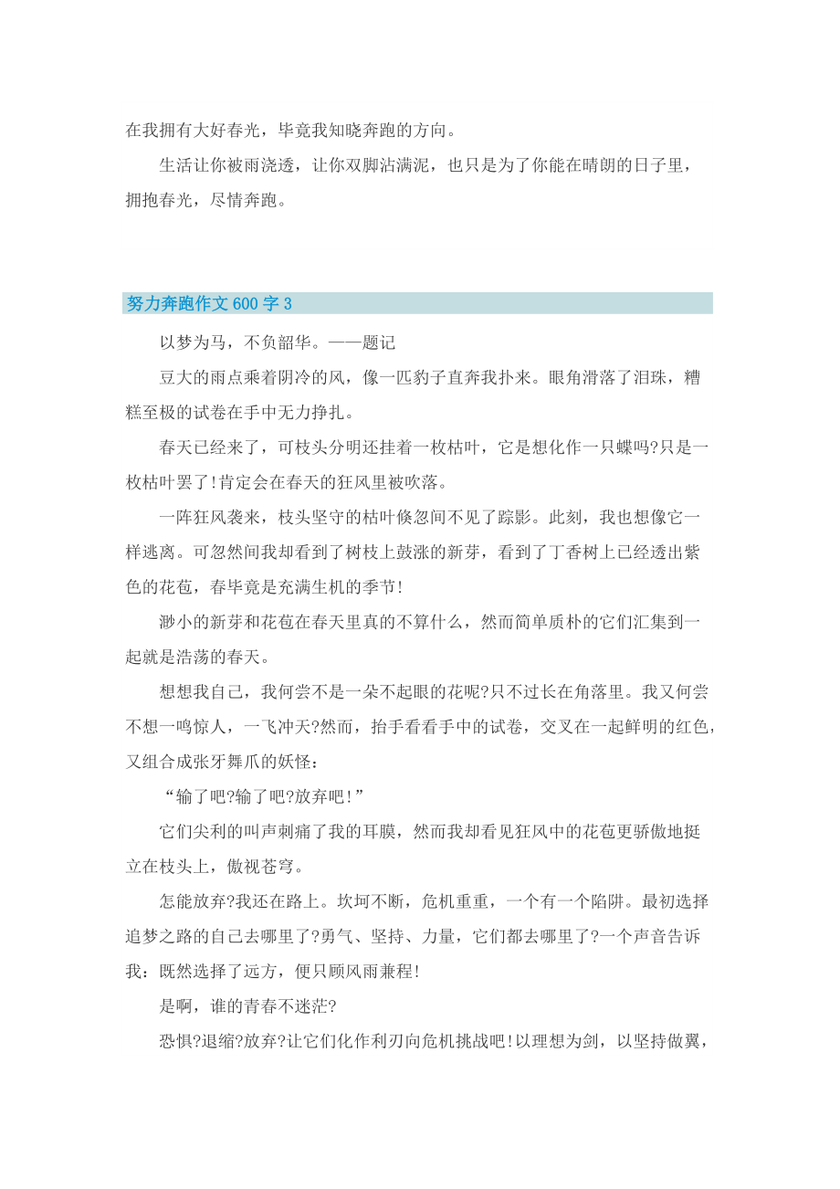 努力奔跑作文600字5篇.doc_第3页