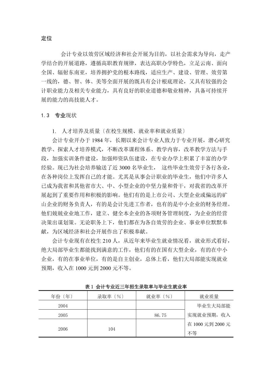 云南省重点建设专业会计专业建设方案doc-25页.docx_第2页