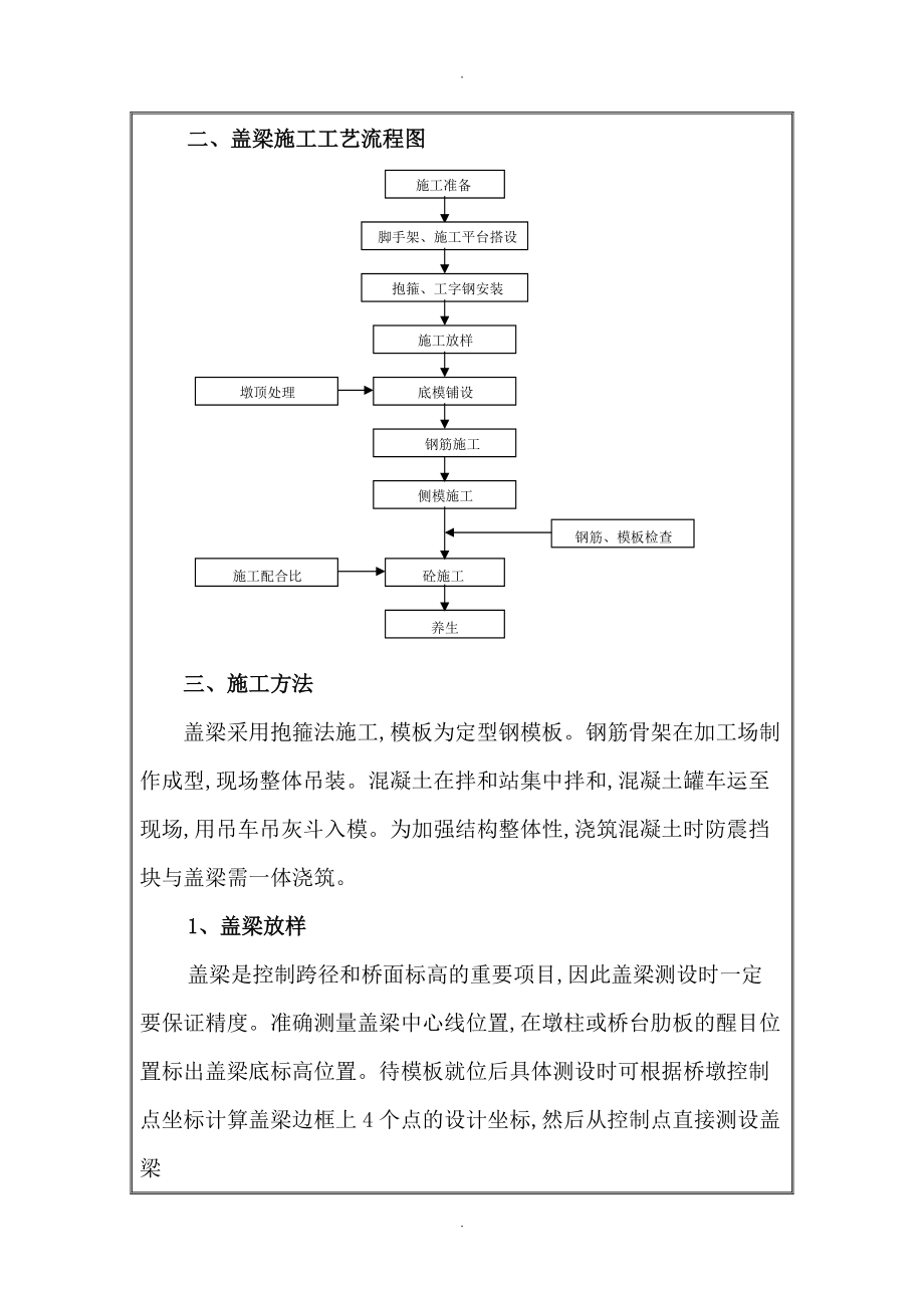 盖梁施工技术交底记录大全新版.doc_第2页