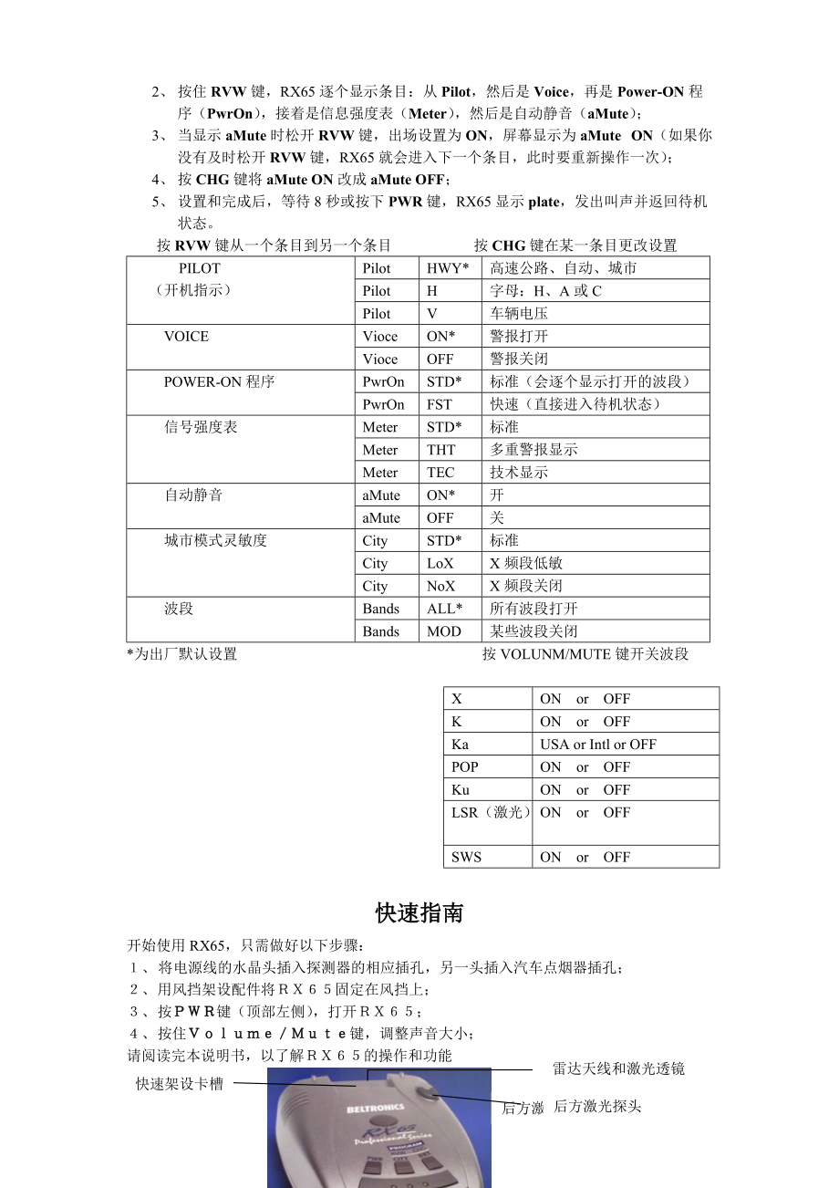 贝尔RX65说明书.doc_第2页