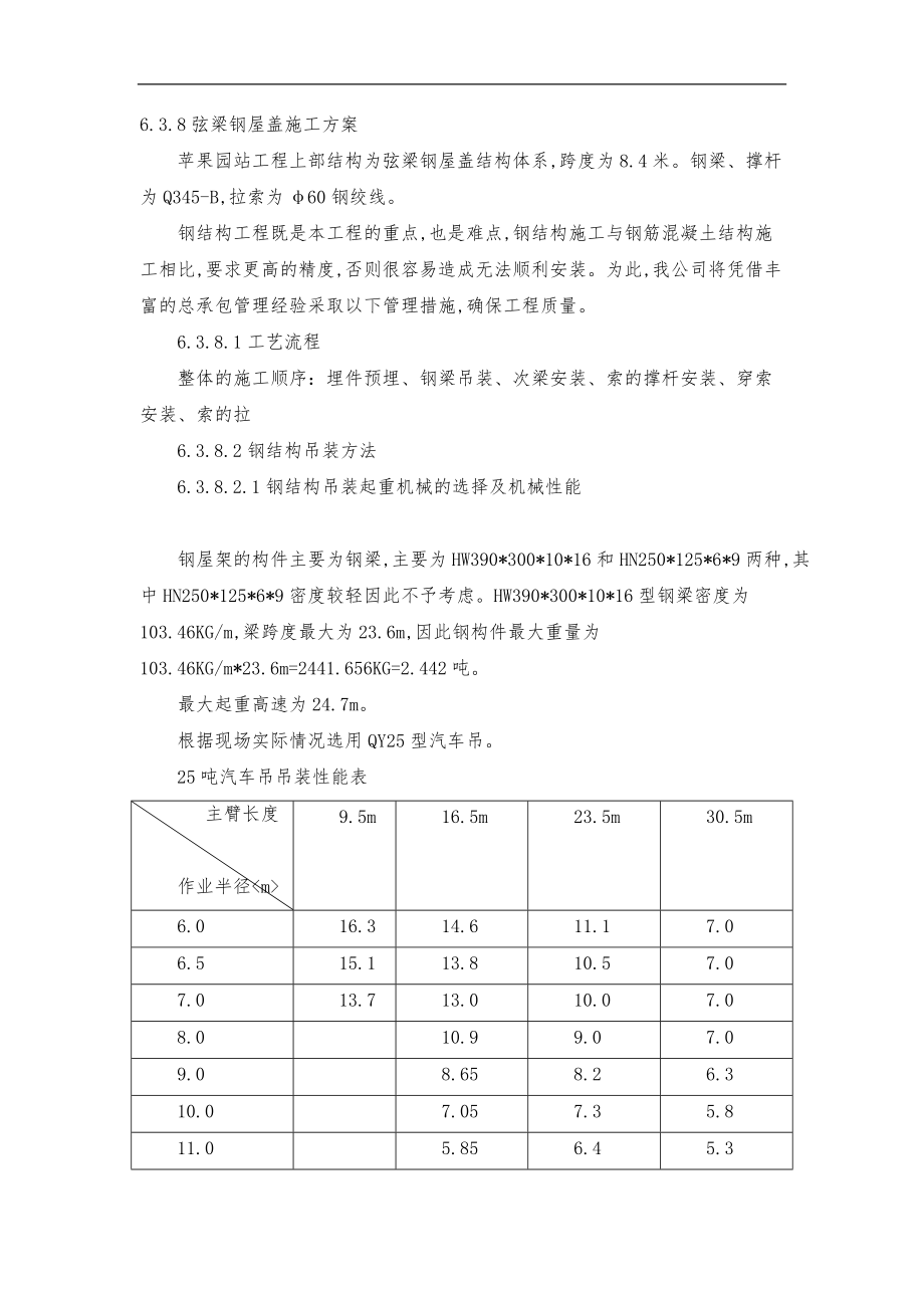 张悬梁钢屋架工程施工设计方案.doc_第1页