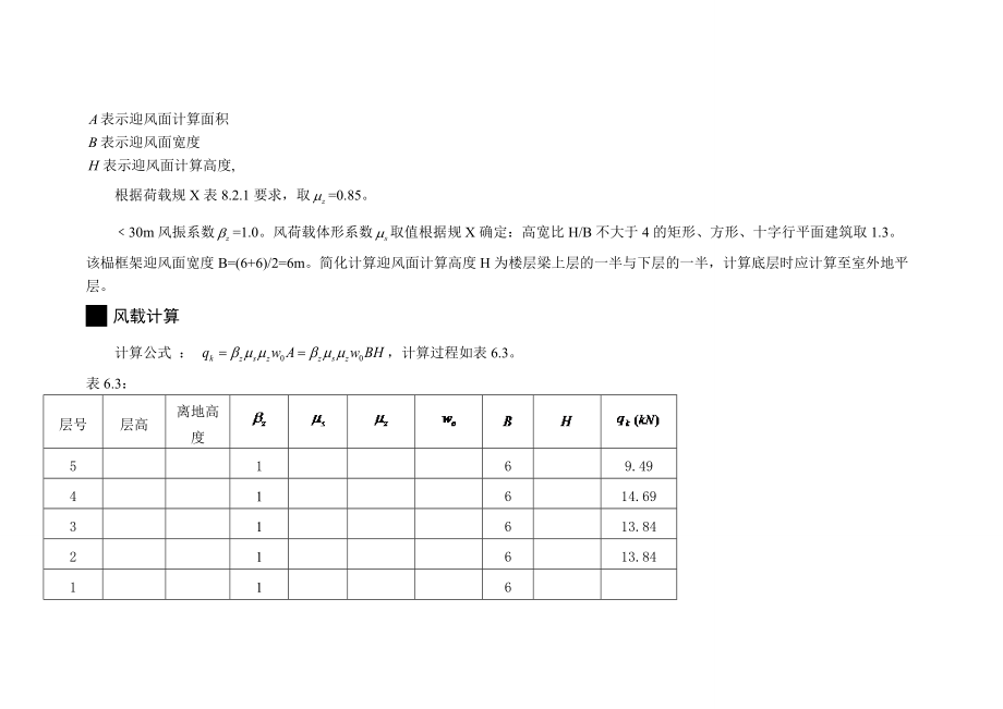 一榀框架水平风载.doc_第2页