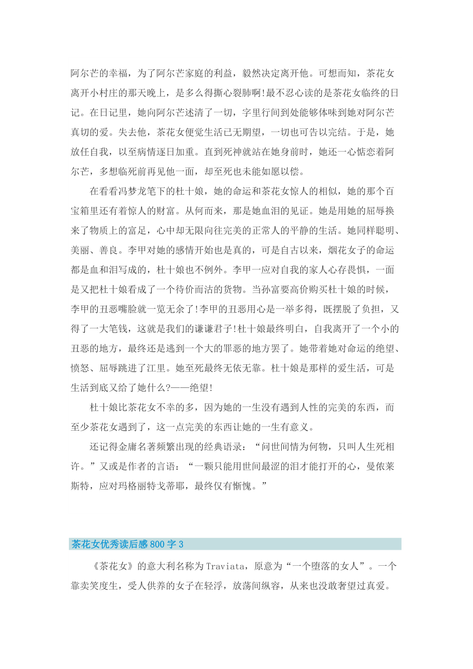 茶花女优秀读后感800字.doc_第3页