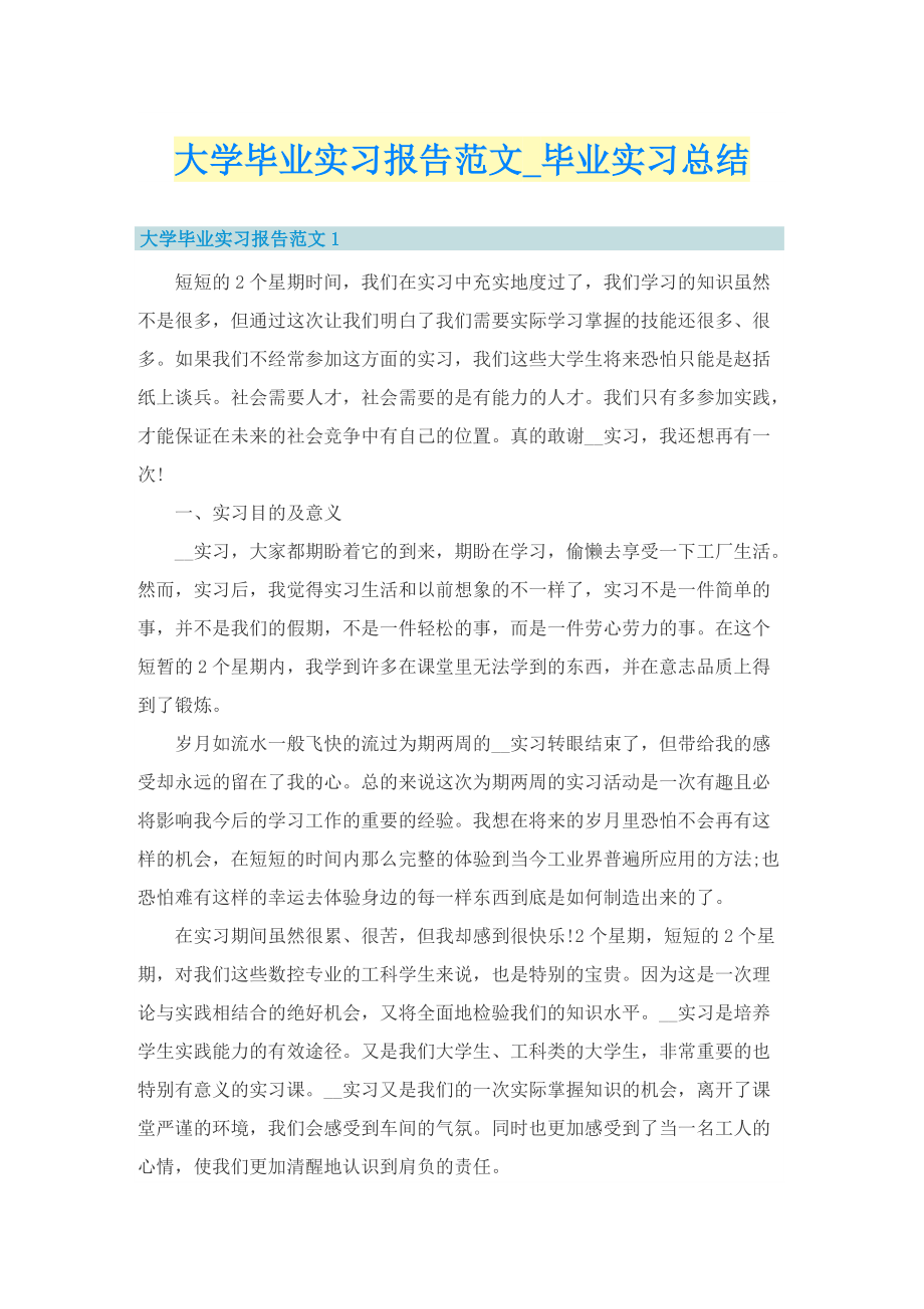 大学毕业实习报告范文_毕业实习总结.doc_第1页