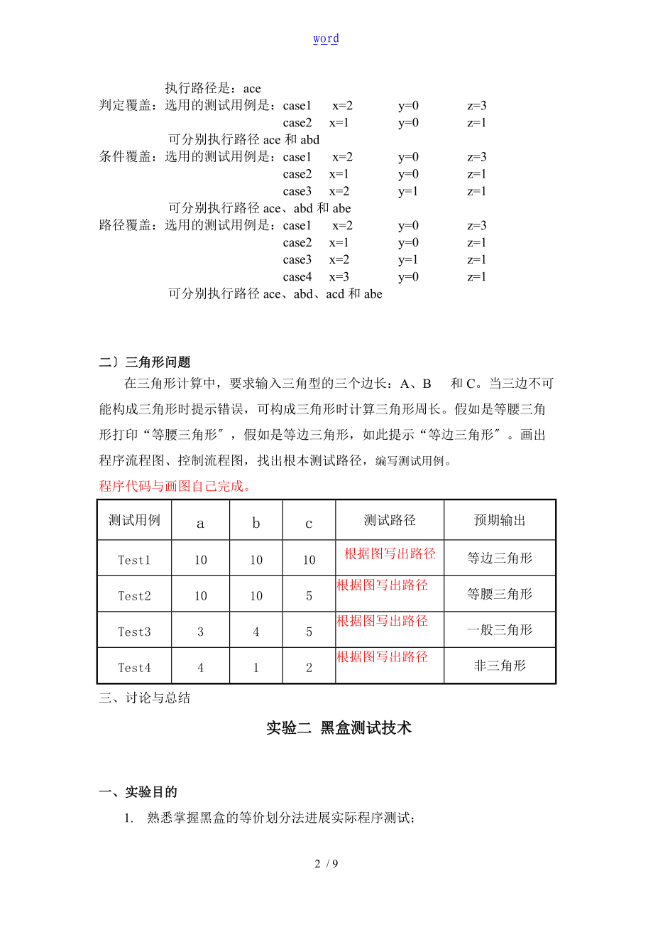 软件高质量保证与测试实验资料报告材料.doc_第2页