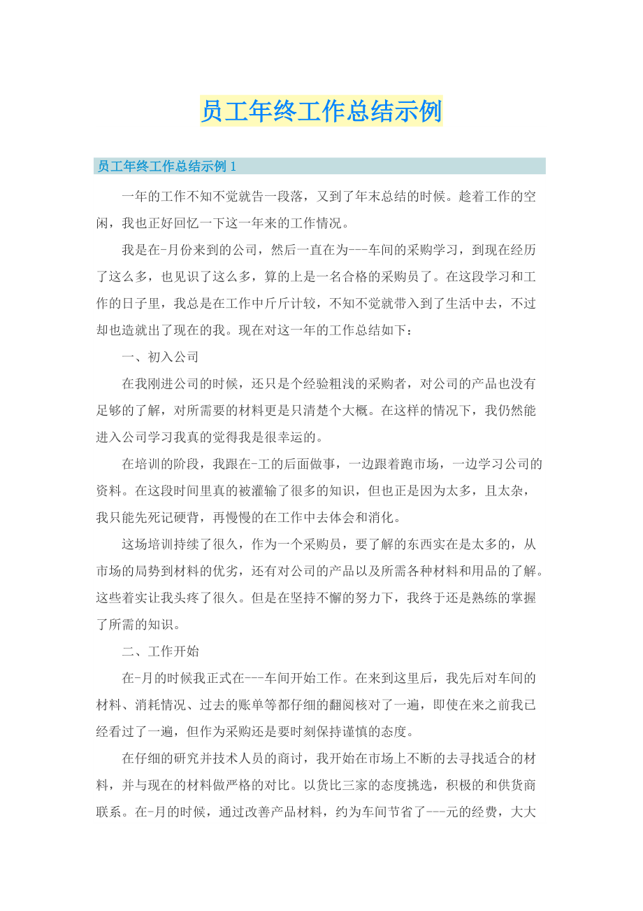 员工年终工作总结示例.doc_第1页