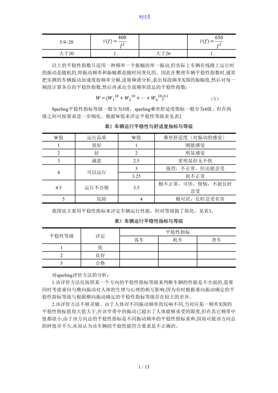 铁道车辆平稳性分析报告.doc_第2页