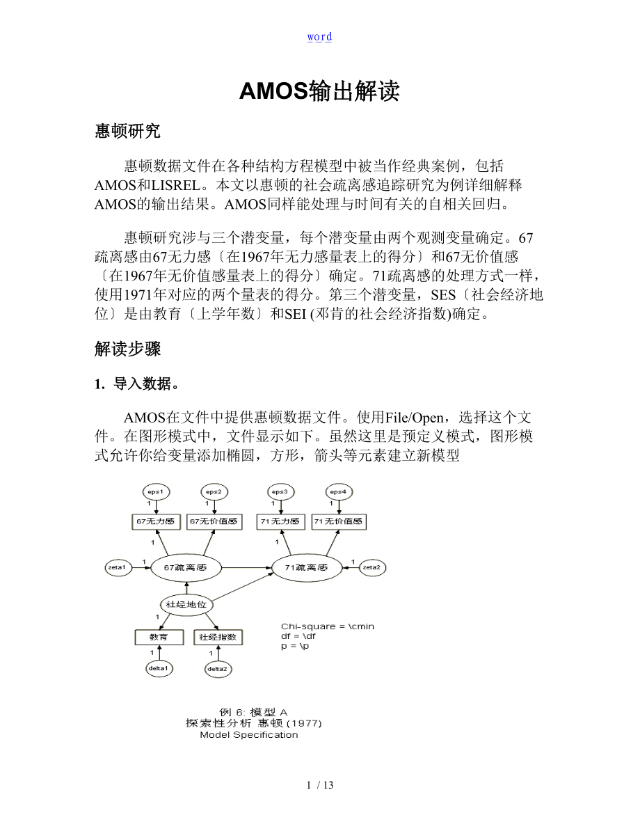 AMOS输出解读汇报汇报和分析报告报告材料.doc_第1页