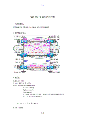 BGP路由策略与选路控制.doc