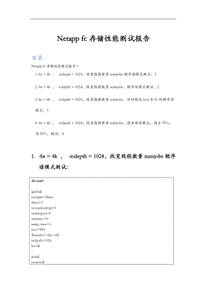 netappfc存储性能测试报告.doc