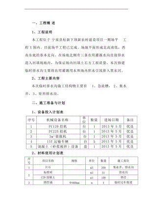 场地内临时排水沟施工组织方案.doc