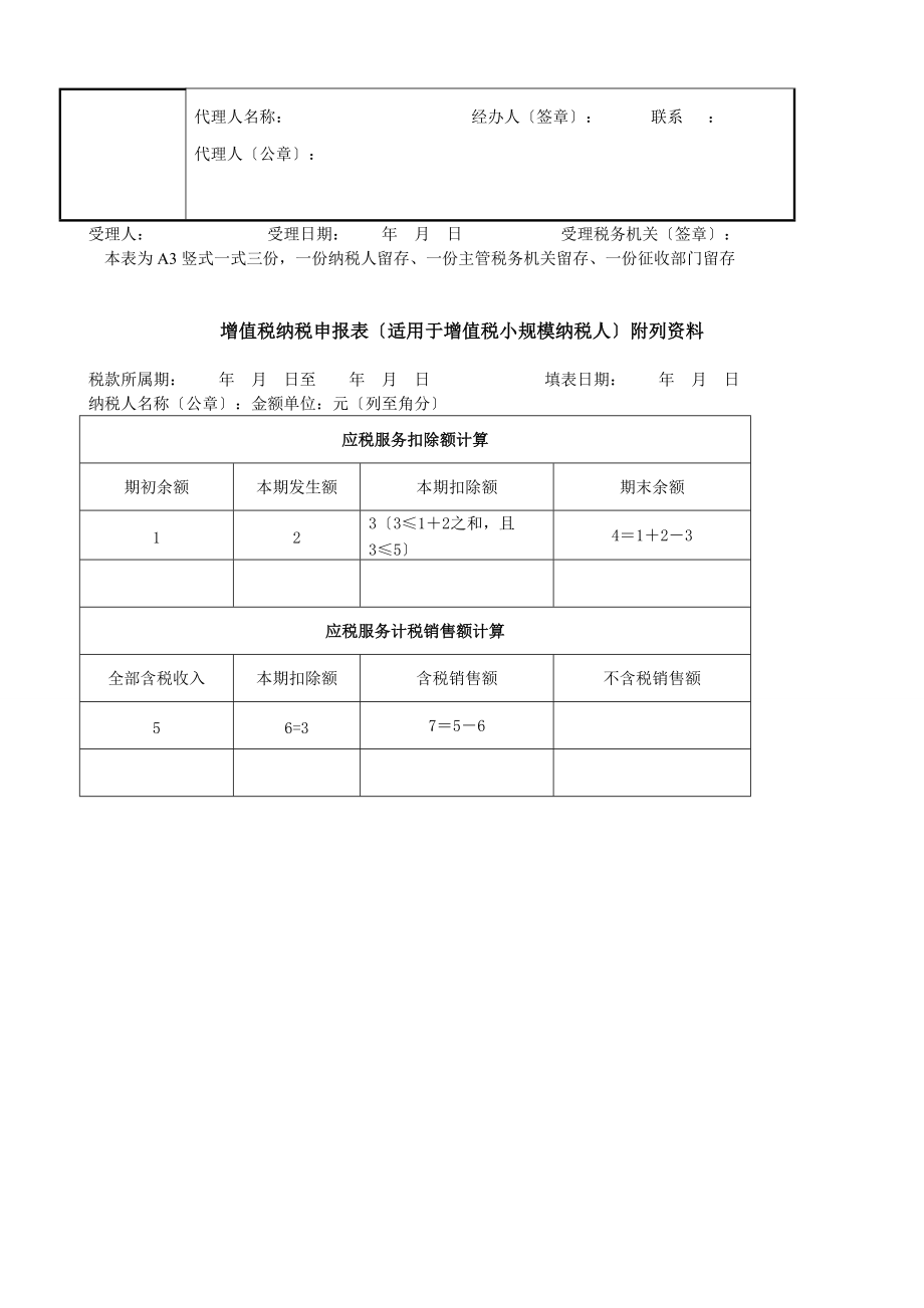 增值税纳税申报表小规模纳税人-营改增及填表说明书.doc_第2页