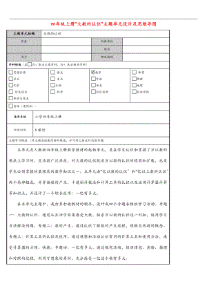 四级上大数的认识教学设计及思维导图.doc