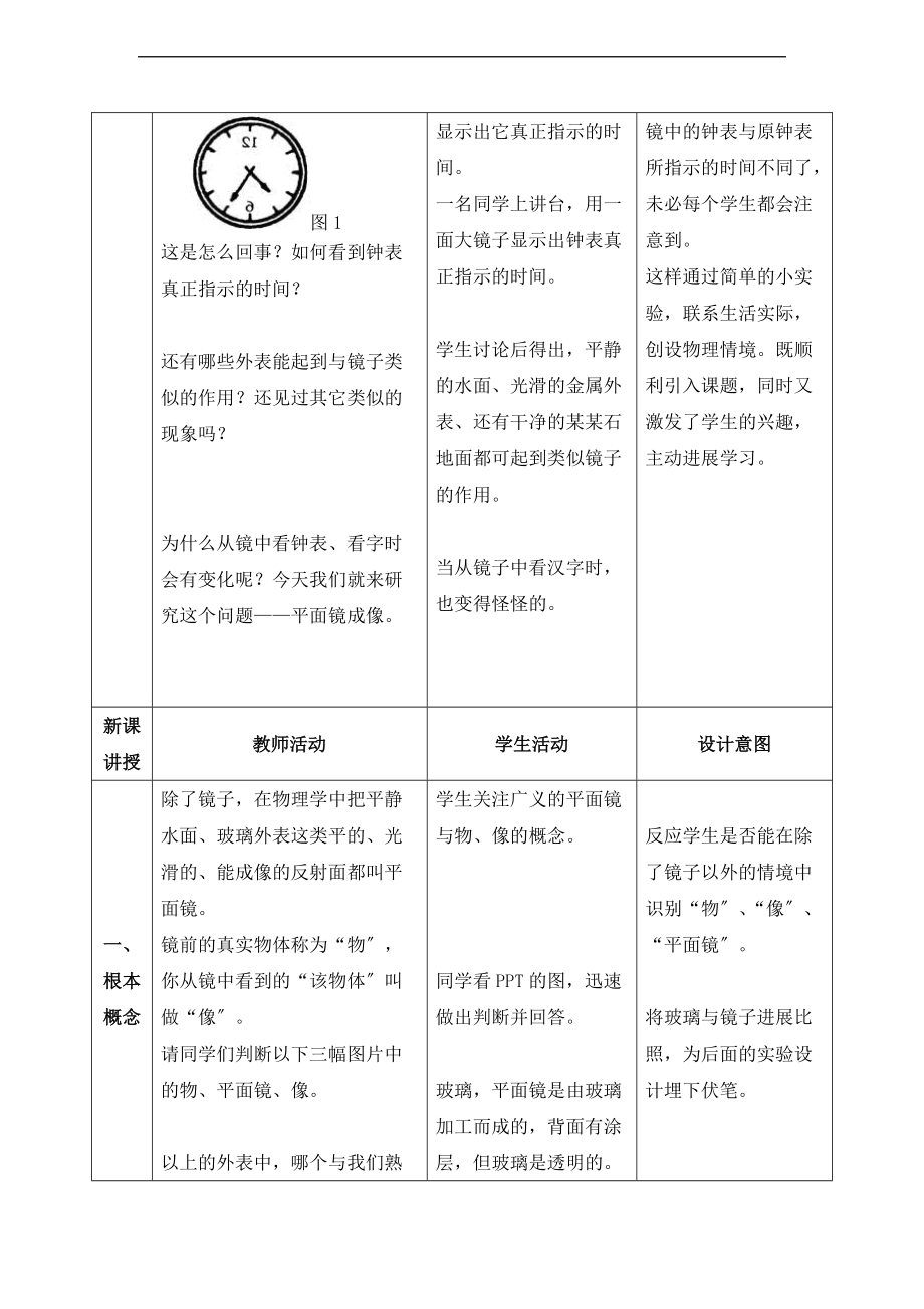 平面镜成像教学设计课题.doc_第2页