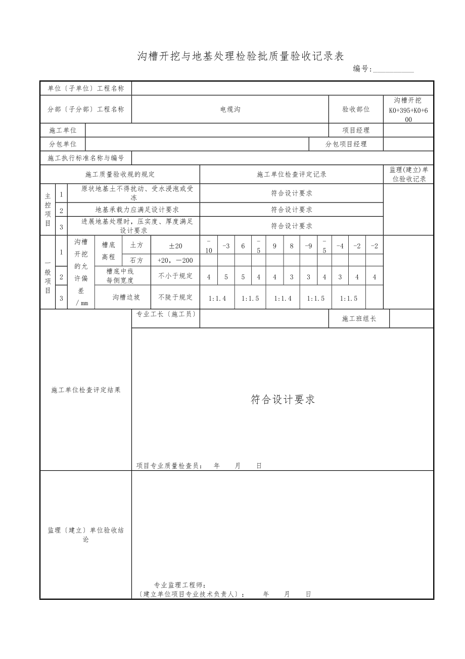 电缆沟检验批.doc_第1页