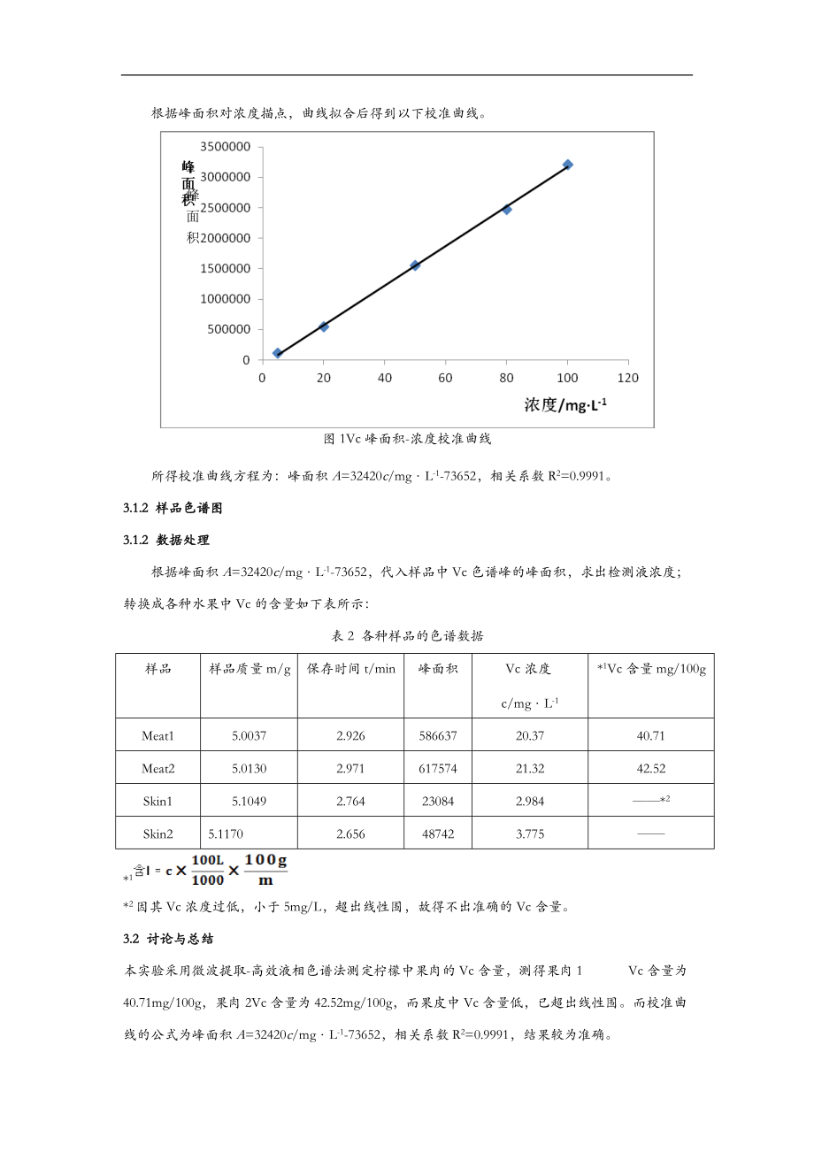 微波辅助提取-高效液相色谱法测定蔬果中Vc含量.doc_第3页