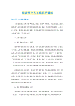 统计员个人工作总结最新.doc