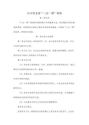 公司党支部“三会一课”制度.docx