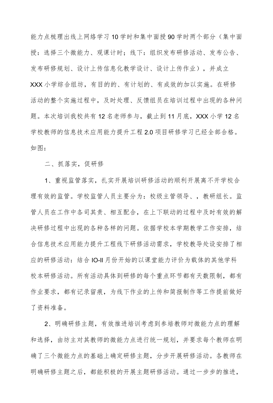 xx小学教师信息技术应用能力提升工程2.0项目研修总结(仅供学习).docx_第2页