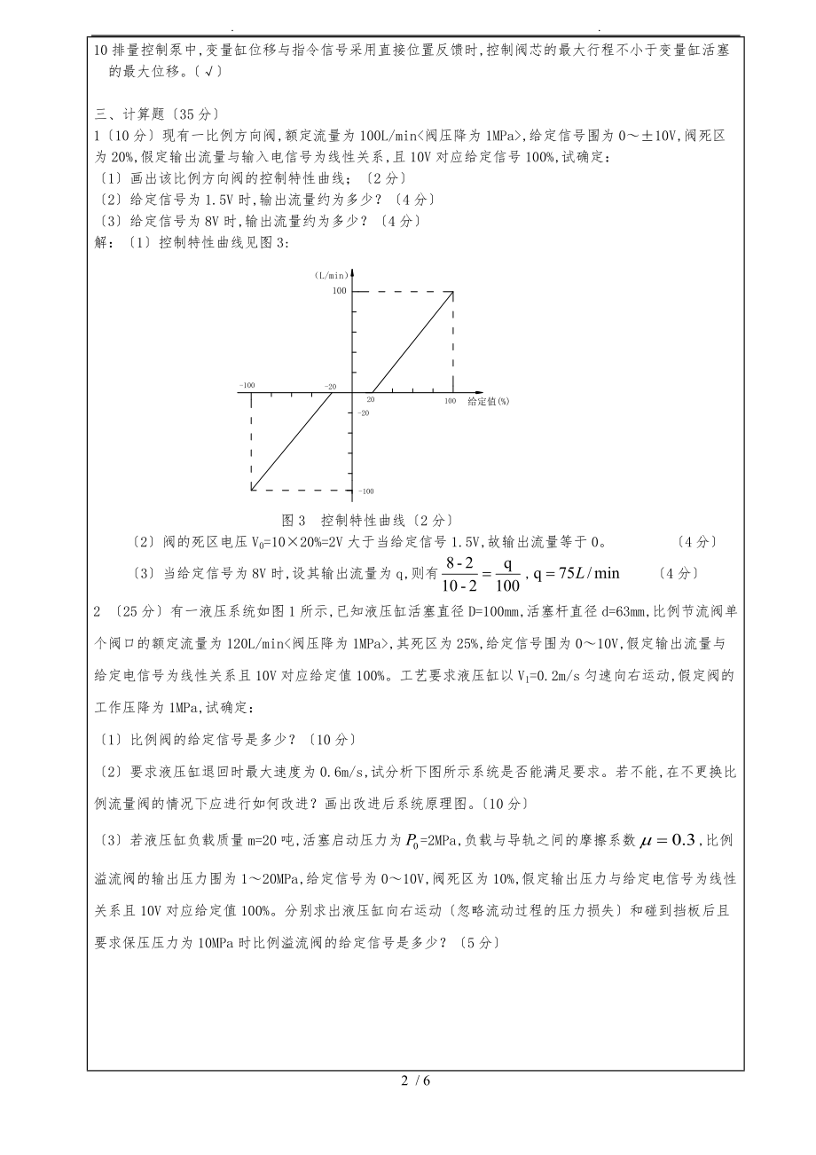 最新电液比例控制技术A卷标准答案.doc_第2页