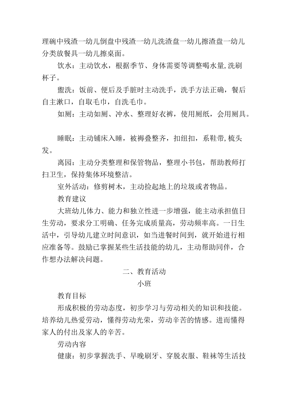 幼儿园劳动教育活动清单及目标建议.docx_第3页