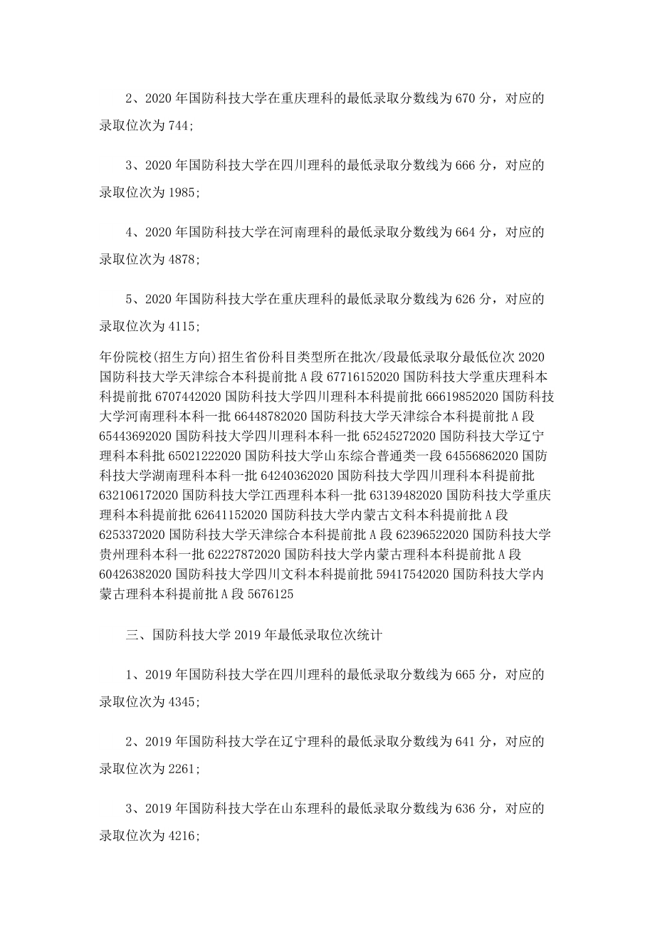 2022年国防科技大学录取分数线公布.doc_第3页