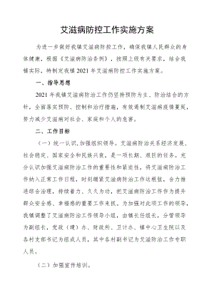 艾滋病防控工作实施方案.docx