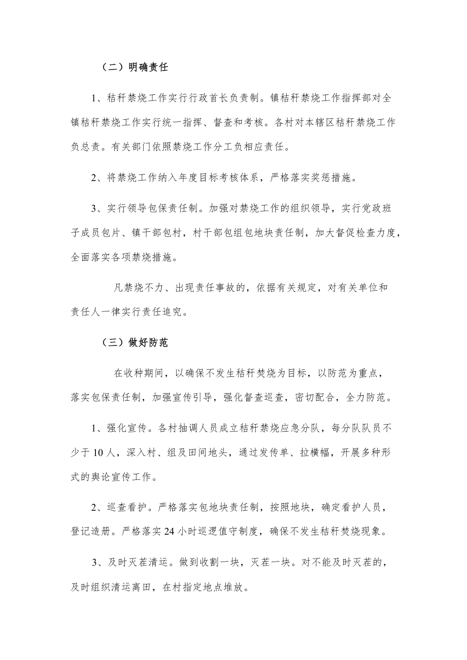 xx镇秸秆禁烧应急预案.docx_第3页